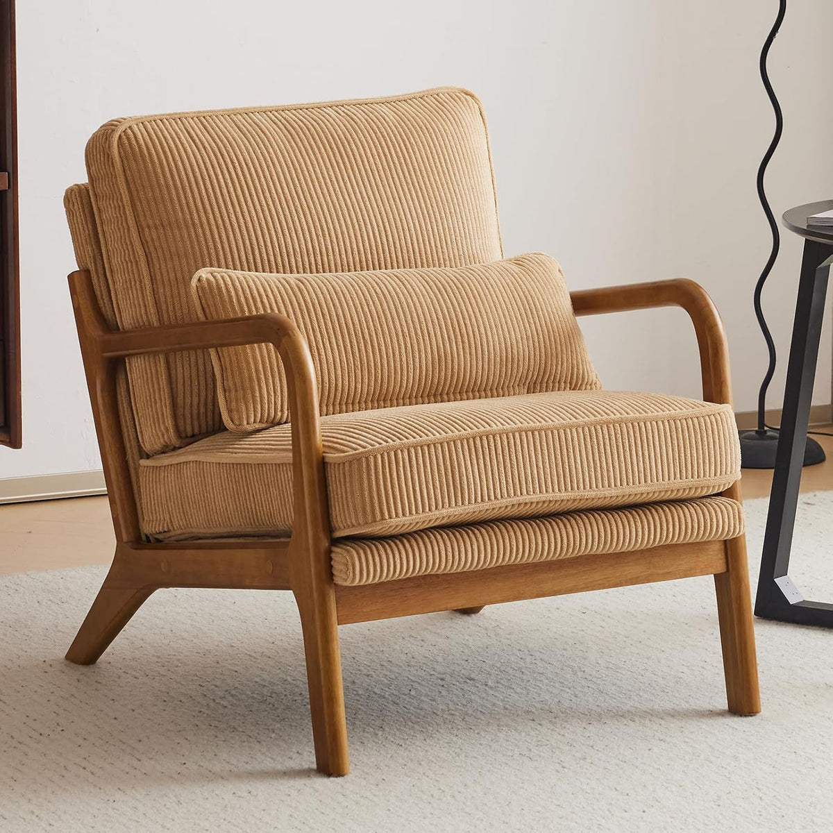 Bonnlo, Lounge- & Cocktailsessel, 200 kg, Khaki, Sessel Gepolsterter Cocktailsessel, Moderner loungesessel, Ohrensessel für Wohnzimmer