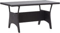 vidaXL, Esstisch, 120x70x66 cm, Schwarz, Gartentisch Garten Terrassentisch Tisch Balkontisch