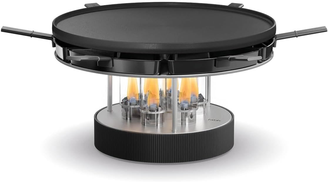höfats, Tragbare Barbecues, 35 cm, Grau/Schwarz, CIRCLE 35 Tischgrill Pro mit Pfännchen-Set - Indoor &, stufenlose Temperaturkontrolle - Ø