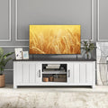 GIANTEX, Sideboard, 145 x 40 x 50 cm, 65 Zoll, Weiss/Braun/Eiche, TV-Schrank TV-Board, Fernsehschrank Fernsehtisch TV Ständer für Fernseher bis zu
