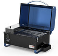 onlyfire, Outdoor-Grill, Blau, Pellet Smoker Grill, 8-in-1-Multifunktion Räucherofen, Pelletgrill inkl. Abdeckhaube