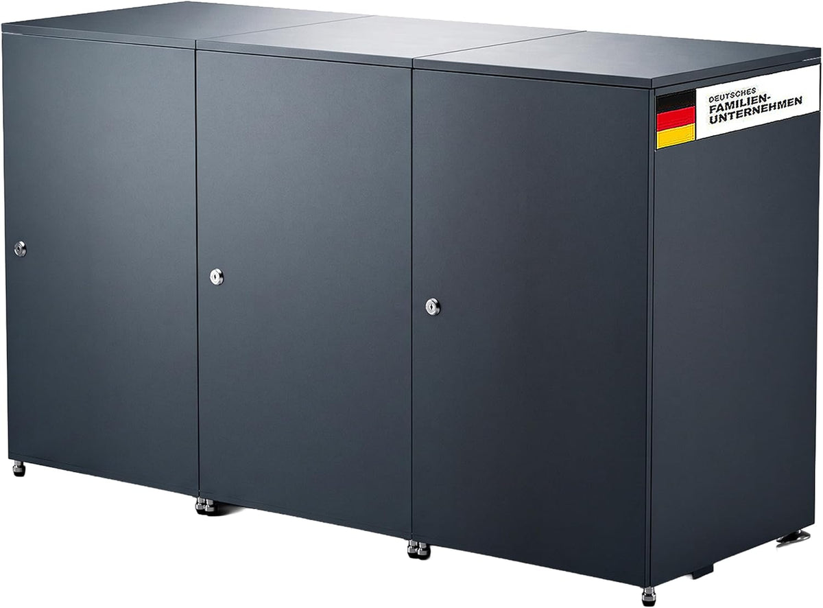Metzler, Mülltonnenbox, 240 L, Anthrazit, 3er in