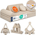 Sofa, Linodino, Grau, ® Spiel Cord, Kinder -Bausteine, Kindercouch, Stapelsteine