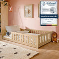 Kids Collective, Matratze, 120x200 cm, Natur, Kinderbett Bodenbett Bett mit, Rausfallschutz & Lattenrost Montessori Bett Bed Gitterbett
