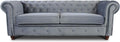 Sofa, Sofnet, Grau, Chesterfield Asti 3-Sitzer (, Velvet 10)