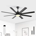 Sofucor, Deckenventilator, 132 cm, Grau/Weiss, mit Beleuchtung und Fernbedienung