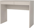 Tvilum, Schreibtisch, 100,1 x 39,9 x 76,5 cm, Beige, mit 2 Schubladen, Computertisch, Bürotisch, Konsolentisch