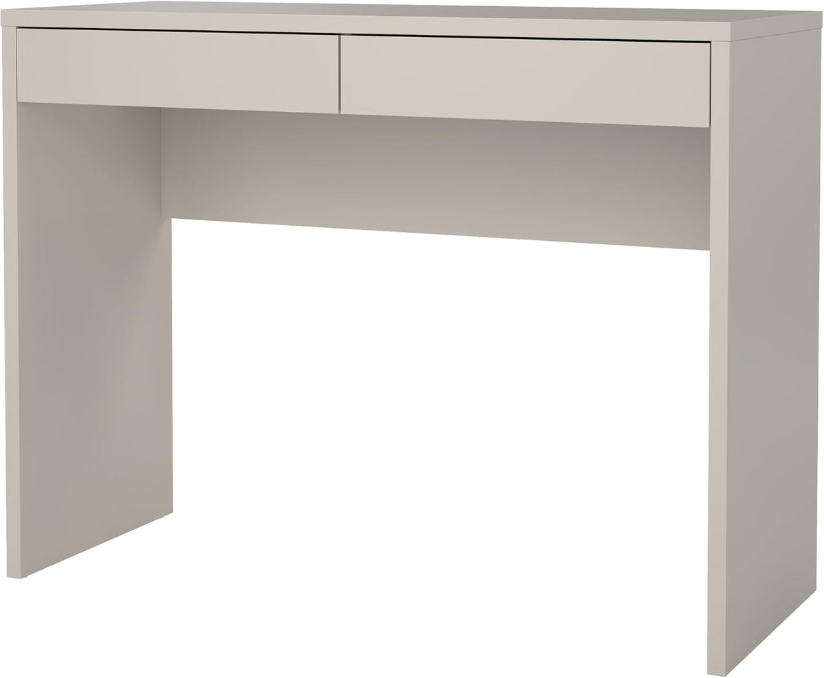 Tvilum, Schreibtisch, 100,1 x 39,9 x 76,5 cm, Beige, mit 2 Schubladen, Computertisch, Bürotisch, Konsolentisch