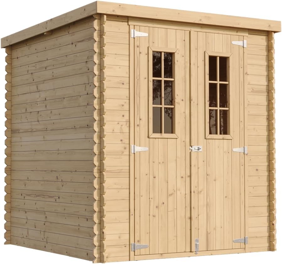 Gerätehaus, TIMBELA, Weiss, Gartenhaus Holz - Geräteschuppen Holz - mit Boden
