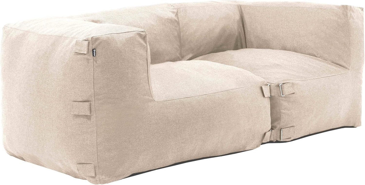 Oviala, Essgruppe, Beige, Gartenmöbel, modular, mit 2 Ecksesseln, Mixi