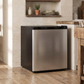 GarveeMore, Mini-Kühlschrank, 45 L, Braun, Edelstahltür