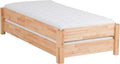 DICO, Bettrahmen, 90x200 cm, Buche/Natur/Weiss, 2er Stapelbett Massivholz mit Rollrost Grösse 01 Kernbuche
