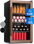 Klarstein, Mini-Kühlschrank, 80 L, Kupfer, Beersafe Getränkekühlschrank, Kühlschrank mit Glastür