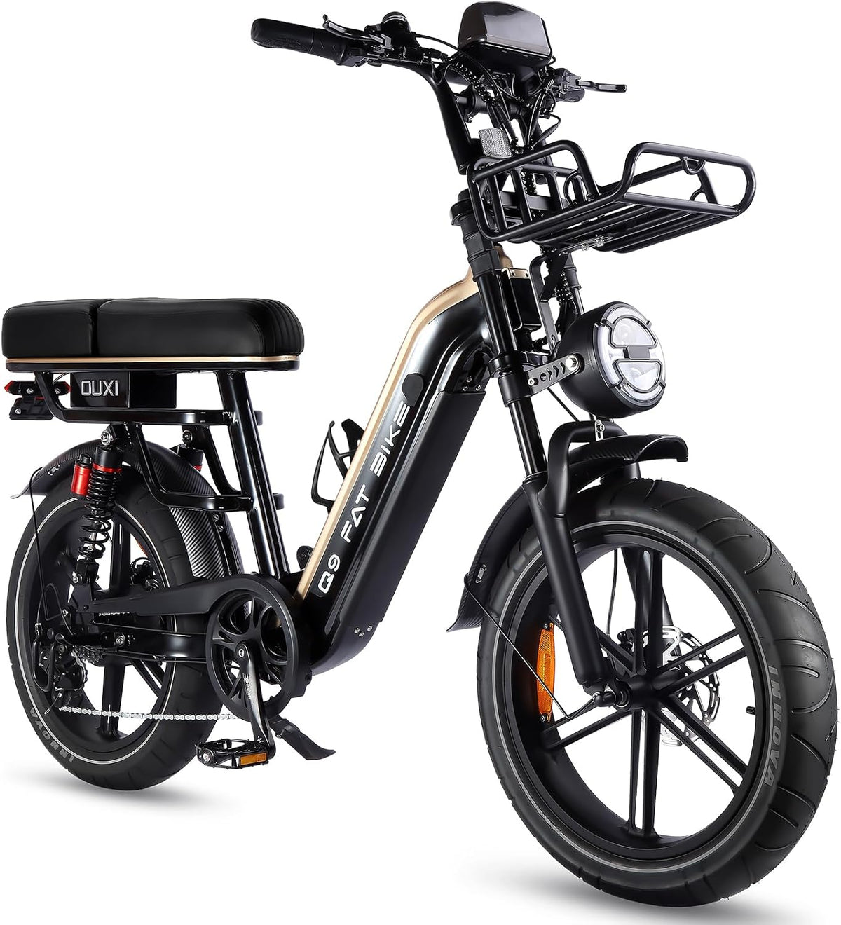 OUXI, E-Bike, 20 Zoll, 250 W, 48 V, 15Ah, Grau/Schwarz, Q9 Fatbike Tiefeinsteiger, 60Nm Pedelec für Erwachsene