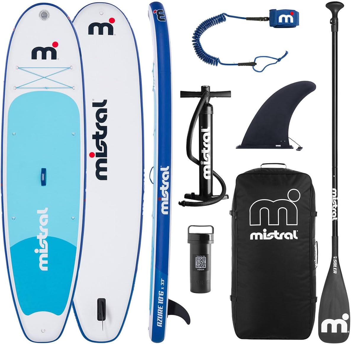 MISTRAL, SUP-Board, Weiss, © SUP Board Set Azure 10'6 - Aufblasbar - für Kinder &
