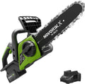 NovorikX, Kettensäge, 25 cm, 20 V, Grau/Schwarz, Akku- 4, 0-Ah-Akku mit Ladegerät, Schwert