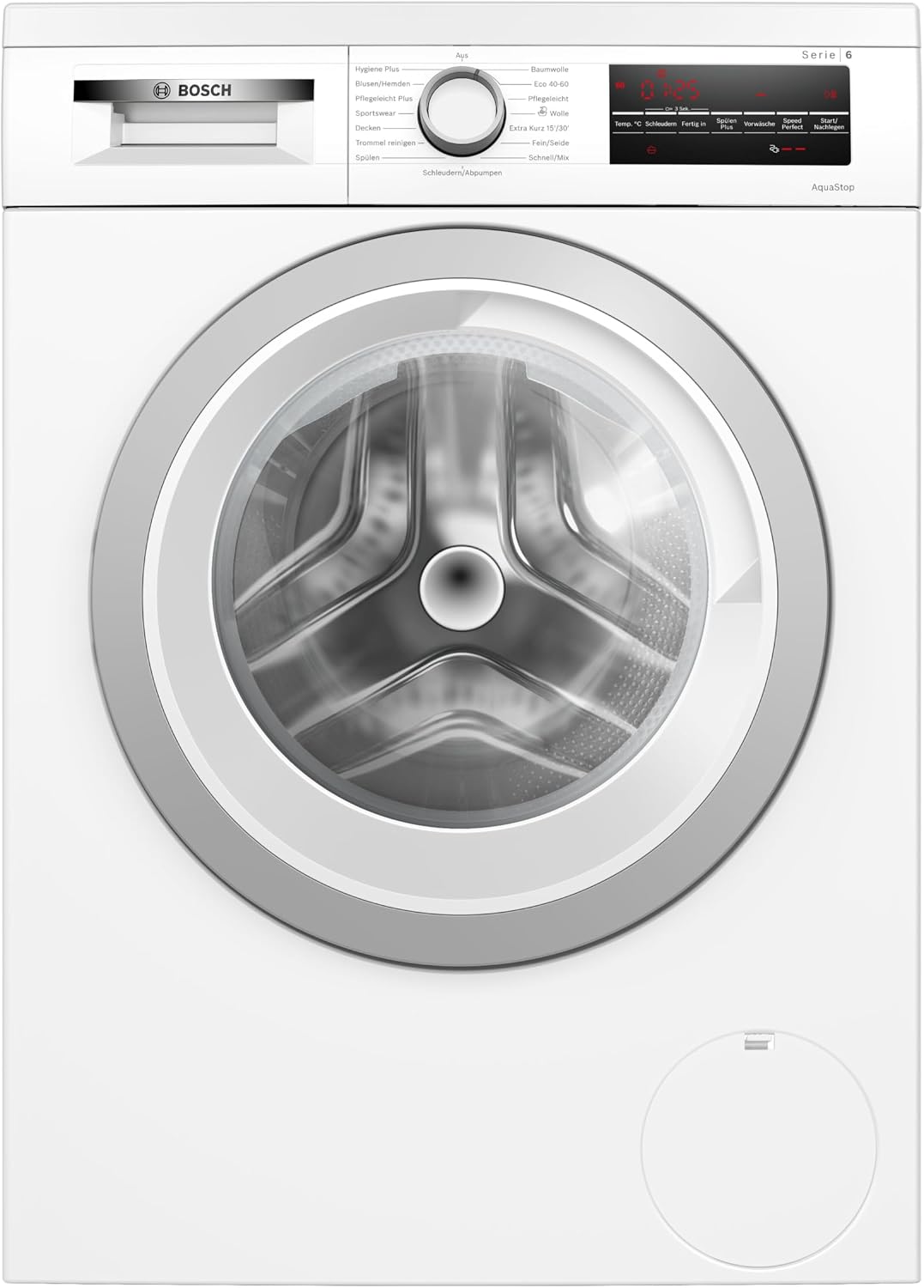 Bosch, Waschmaschine, 9 kg, Grau/Weiss, Serie 6 Unterbau- 1400 UpM Knitterschutz WUU28T42