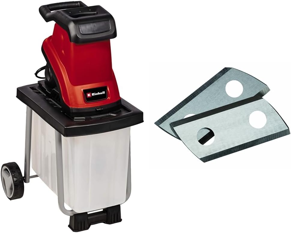 Einhell, Häcksler & Mulcher, 2000 W, 40 mm, 55 L, Grau, Elektro-Messerhäcksler GC-KS 2540 CB (2 Wendemesser, max. Aststärke