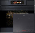 Kaiser, Backofen, 60 cm, 86 L, Grau/Schwarz, Set autark EH 6347 + KCT 6110 FI Einbau mit Pyrolyse, Air Fryer, Booster