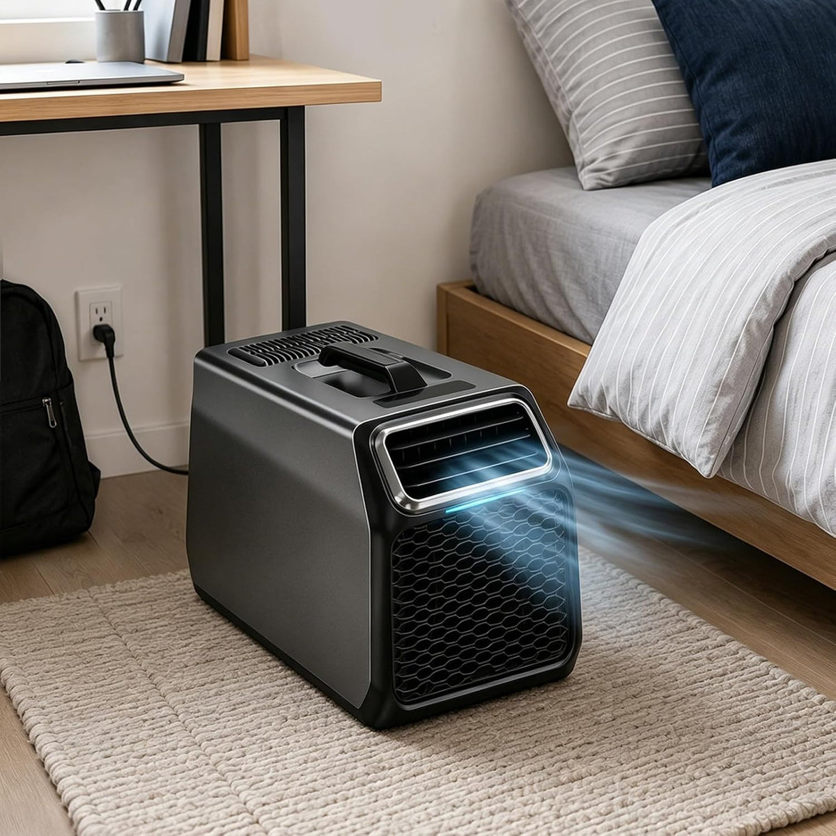 levigationlu, Mobiles Klimagerät, 220 V, Grau, Camping Klimaanlage 5000 BTU, Mobile AC für Zelt, Wohnmobil & Raum