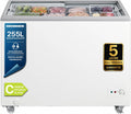 HEINNER, Gefriertruhen, 255 L, Weiss, HSF-M255WHC Gefriertruhe, Fassungsvermögen, Energieeffizient (Klasse C), Leiser Betrieb