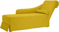 vidaXL, Relaxsessel, Gelb, Chaiselongue mit Nackenrolle und Rechter Armlehne Samt