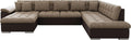 Sofa, Mirjan24, Braun/Schwarz, Eckcouch Eck Niko Bis, Design Couch mit Schlaffunktion und Bettkasten U-, Soft 066 + Lawa 02)