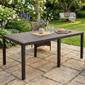 Dmora, Esstisch, 150 x 72 x 90 cm, 220 cm, Anthrazit, Rechteckiger ausziehbarer Gartentisch, Made in Italy, Farbe