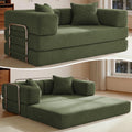 Sofa, Vipbear, 160 cm, Grün, Schlaf Breit, 5-in-1 Faltbares Boneless Couch