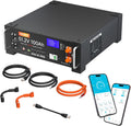 FEENCE, Deep-Cycle-Batterien, 5120 W, 100Ah, 48 V, Grau, Lithium LiFePO4 Solarbatterie, unterstützt Kommunikation mit Wechselrichter