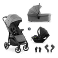 hauck, Reisesysteme, 22 kg, Grau, 3in1 Kinderwagen Set Shop N Care Trio Set inkl. Buggy, Babywanne, Babyschale ab Geburt bis