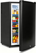 Techomey, Mini-Kühlschrank, 230 V, 12 V, 50 L, Schwarz, Camping Kühlschrank, Leiser Absorber Kühlschrank Mit Schloss und Wendetür