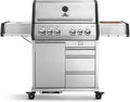 BURNHARD, Gasgrill, Schwarz, ® Big EARL 4-Brenner, Edelstahlrost, -Matt