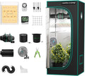 MARS HYDRO, Zuchtzelte, 60X60X140 cm, Grau/Schwarz, Growzelt Komplettset TS600 LED Grow Lampe Growzelt