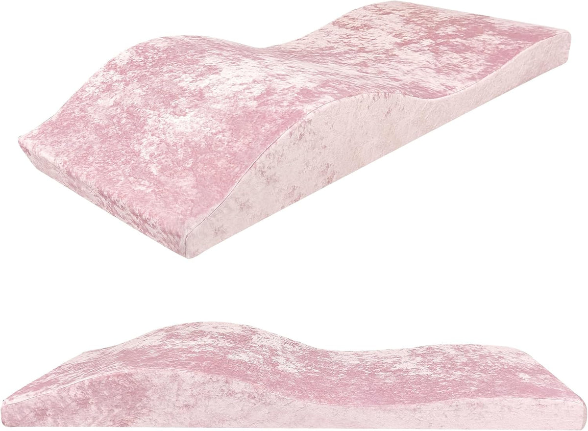 AIROW, Matratze, Weiss/Grau, Wimpern Bett, Schaum Wimpern Bett Topper, Ergonomische Gebogene Wimpern Liege für Spa-Massage und