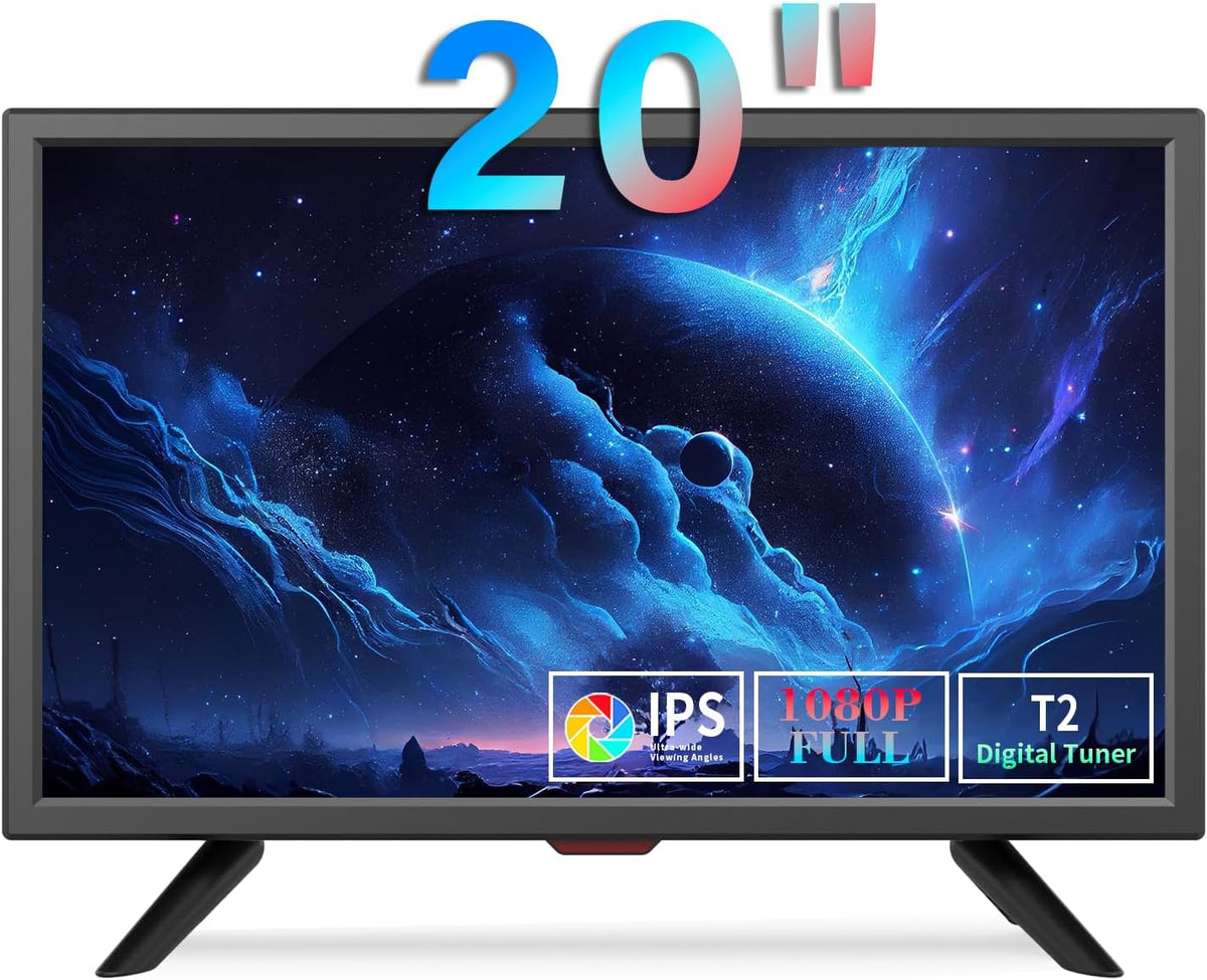 KCR, Fernseher, 20 Zoll, Blau, Freeview LED-, integrierter digitaler DVB-T2 TV-Tuner, AV-Eingang, HDMI / VGA-Eingang