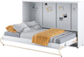 Homlando, Bett, 120x200 cm, Weiss, Lenart Schrank - Wand Concept Pro CP05 - Schrankklapp