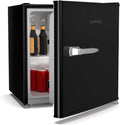 Klarstein, Mini-Kühlschrank, 37 dB, 46 L, Schwarz, Irene Retro - Leise, Verstellbarer Thermostat, Energieeffizient