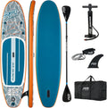 Aqua Marina, SUP-Board, 366x84x15 cm, Blau/Grau, Pure Air Coast SUP Board Aufblasbares Stand Up Paddle Set (
