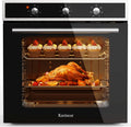 Karinear, Backofen, 2200 W, 60 cm, 60 L, Schwarz, Einbau mit Stecker, 6 Programme