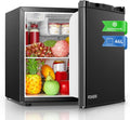 FOHERE, Mini-Kühlschrank, 46 L, Weiss/Schwarz/Rot, Leise & Energiesparend, 7 Temperaturregelung