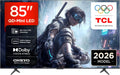 TCL, Fernseher, 85 Zoll, Blau, Smart TV, 85T8D QD-Mini LED, 4K Smart TV, Google TV, 144 Hz