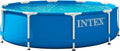 Intex, Stahlrahmenpool, 305x76 cm, 4485 L, Blau, 28200NP, Aufstellpool Metal Frame Rund, Stahl und PVC