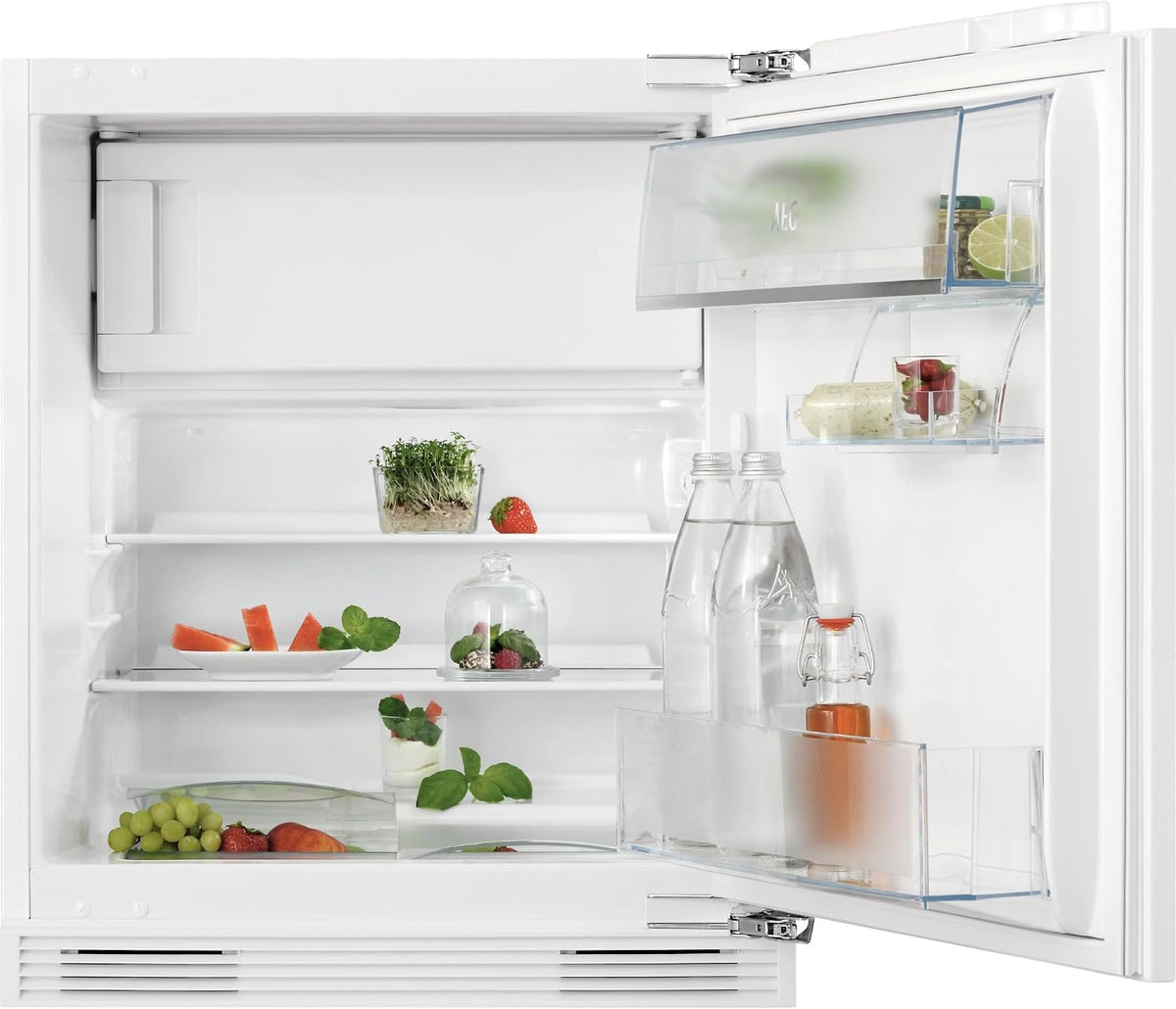 AEG, Kühlschrank, 820 mm, 111 L, Weiss/Grau, OSF6I82EF Unterbau- / / 4-Sterne-Gefrierfach / / Festtür / E