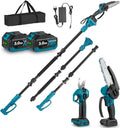 Yofidra, Kettensäge, Blau, 4-IN-1 Akku & Astschere mit Teleskop