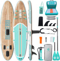 niphean, SUP-Board, Grau/Türkis, Stand-up-Paddle-Board mit Sitz und Sup Board Zubehör