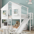MYBOO, Matratze, Weiss, Kinderbett Etagenbett 90x200, Hochbett Hausbett mit, Stockbett Doppelbett Holzbett Jugendbett mit