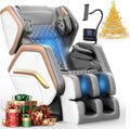 NAGLIFOR, Audiogerät, Grau, Massagesessel, Ganzkörper-Massagestuhl mit 14 Rollen, 8 Airbags Massage, Heizfunktion
