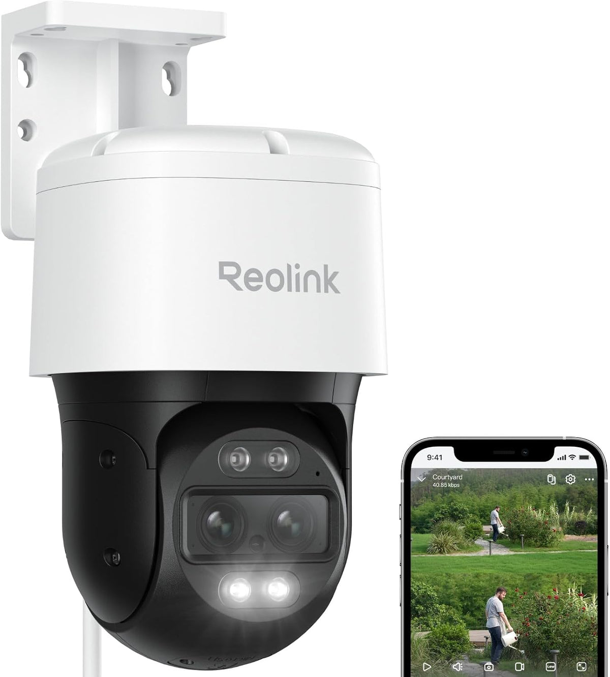 Reolink, Überwachungskamera, Weiss/Grau, 4K PTZ PoE Aussen mit Dual-Objektiv, TrackMix PoE