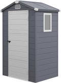 Gerätehaus, Outsunny, 133 x 102 x 208 cm, 1,1m, Dunkelgrau, ² mit Satteldach